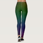 Moire Schachbretts von Kenneth Yoncich Leggings (Rückseite)