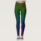 Moire Schachbretts von Kenneth Yoncich Leggings (Vorderseite)