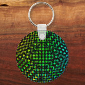 Moire Schachbretts von Kenneth Yoncich Schlüsselanhänger (Vorderseite)