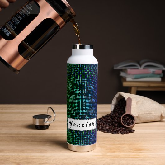 Moire Schachbretts von Kenneth Yoncich Trinkflasche (Kaffee)