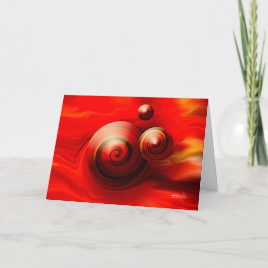 Moiré Spin Greeting Card Karte (Vorderseite)