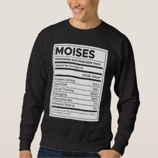 Moises Nährwertinformation Problem lösen Harte Sweatshirt