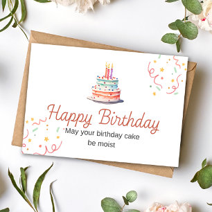 Moist Birthday Cake Birthday Card Feiertagskarte