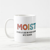 Moist Funny Sprichwort feuchter Spaß Funny Gifts Kaffeetasse (Links)