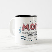 MOIST, weil mindestens eine Person, die Sie kennen Zweifarbige Tasse (Vorderseite Links)