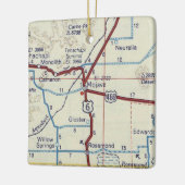Mojave CA Vintage Karte Keramikornament (Links)