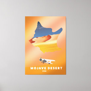 Mojave Desert USA Karte Leinwanddruck