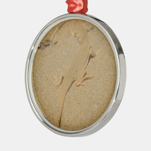 Mojave Fringe-Toed Lizard Ornament Aus Metall (Links)