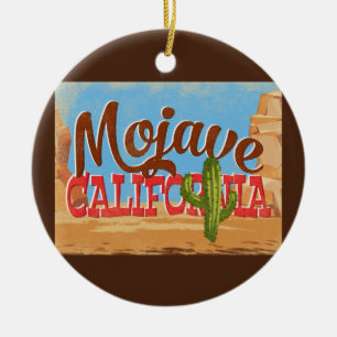 Mojave Kalifornien Cartoon-Wüste Vintage-Reise Keramik Ornament