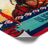 Mojave Peach-Etikett Poster (Ecke)