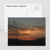 Mojave Sonnenuntergang Postkarte (Vorne/Hinten)