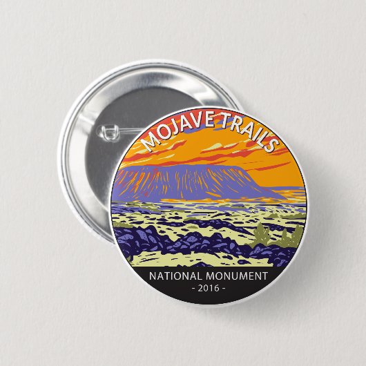 Mojave Trails National Monument Amboy Krater Button (Vorne & Hinten)