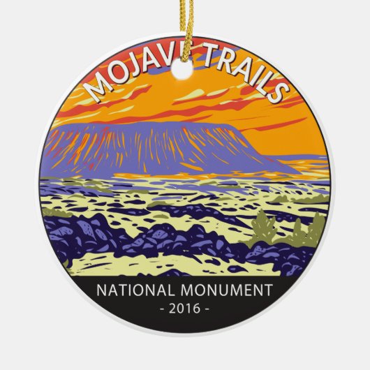 Mojave Trails National Monument Amboy Krater Keramik Ornament (Vorne)