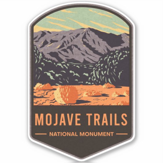 Mojave Trails National Monument Aufkleber (Vorderseite)