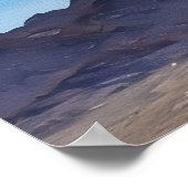Mojave Valley and Mountain Range Impressionist Art Poster (Ecke)