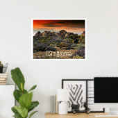 Mojave-Wüste bei Sunset Poster (Heimbüro)