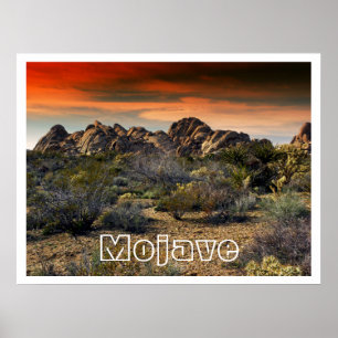 Mojave-Wüste bei Sunset Poster