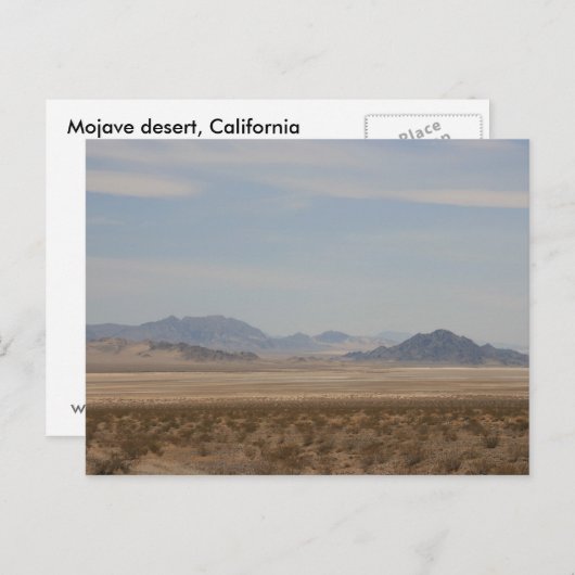 Mojave Wüste Postkarte (Vorne/Hinten)