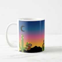 Mojavesloth-Tasse, Sloths auf Kaktus, Kakteen,