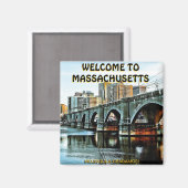 MOJISOLA A GBADAMOSI (Willkommen in Massachusetts Magnet (Vorderseite/Rückseite)