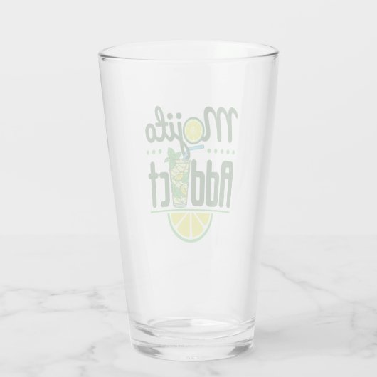 Mojito Addict Cocktail Drinker Glas (Rückseite)