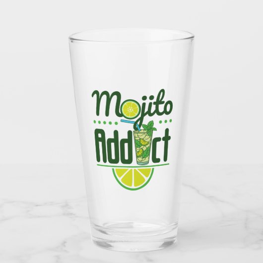 Mojito Addict Cocktail Drinker Glas (Vorderseite)