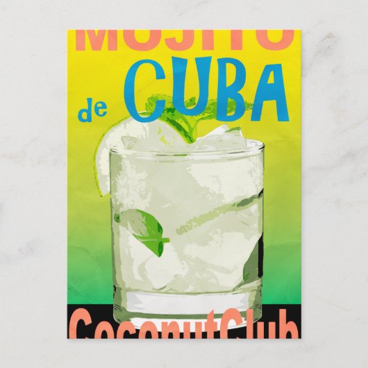 Mojito aus Kuba Postkarte (Vorderseite)