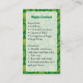 Mojito Business Card Visitenkarte (Rückseite)