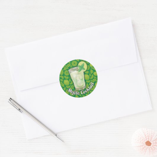 Mojito Classic Round Sticker (Umschlag)