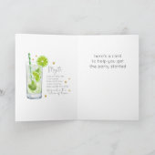 Mojito Cocktail 21. Happy Birthday Card Karte (Innenseite)