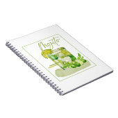Mojito-Cocktail-Aquarell-Kunst Notizblock (Rechte Seite)