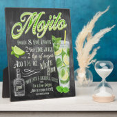 Mojito Cocktail Chalkboard Rezept Fotoplatte (Seite)