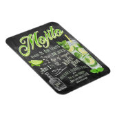 Mojito Cocktail Chalkboard Rezept Magnet (Rechte Seite)