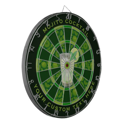 Mojito Cocktail Dartscheibe (Vorderseite Links)