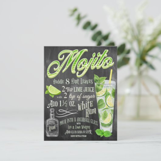 Mojito Cocktail Party Einladung (Stehend Vorderseite)