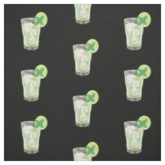 Mojito Cocktail Pattern Stoff (Muster)