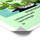 Mojito Cocktail Poster Vintage Bar (Ecke)