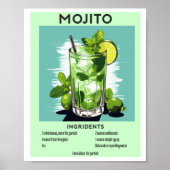 Mojito Cocktail Poster Vintage Bar (Vorne)