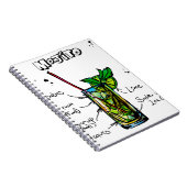 Mojito Cocktail-Rezept Notizblock (Rechte Seite)