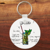 Mojito Cocktail Rezept Schlüsselanhänger (Vorderseite)