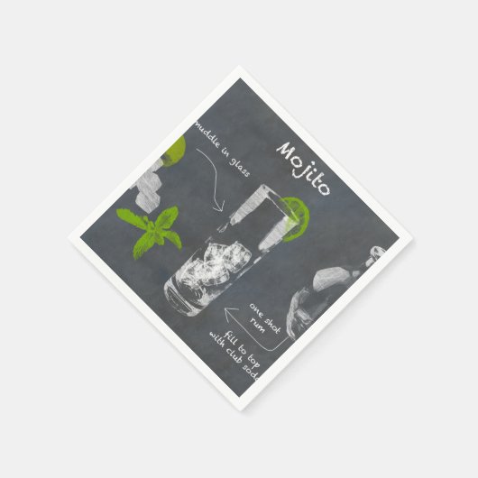 Mojito Cocktail Serviette (Ecke)