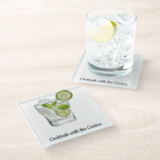 Mojito Cocktail Untersetzer (Schrägansicht)