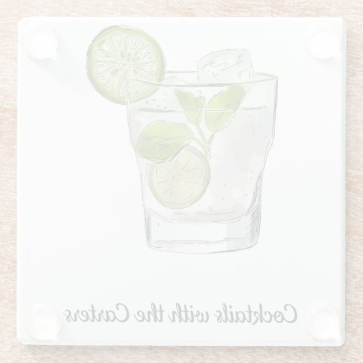 Mojito Cocktail Untersetzer (Rückseite)