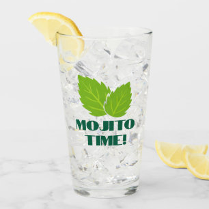 Mojito-Cocktailglas mit Minzblatt-Logo Glas
