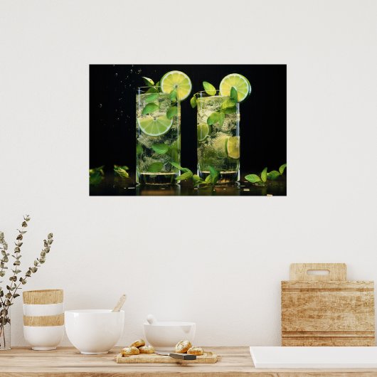 Mojito Cocktails Poster (Küche)