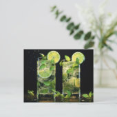 Mojito Cocktails Postkarte (Stehend Vorderseite)