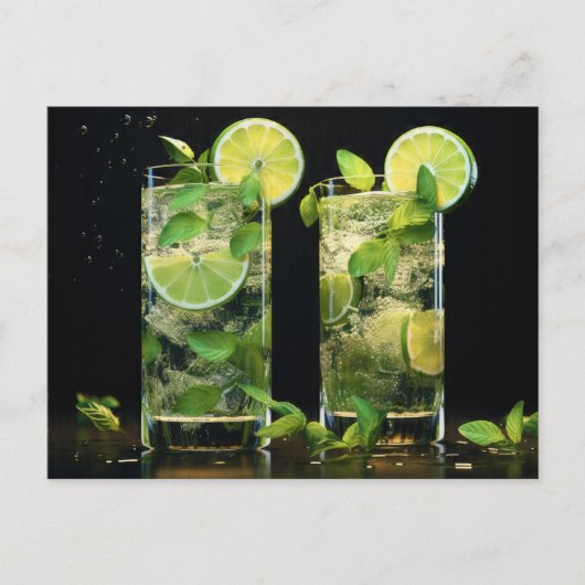 Mojito Cocktails Postkarte (Vorderseite)