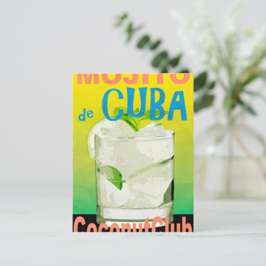Mojito De Cuba Postkarte (Stehend Vorderseite)