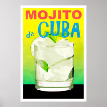 Mojito de Cuba Vintage Reiseposter