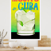 Mojito de Cuba Vintage Reiseposter Poster (Küche)